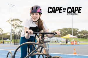 PCHF ambassador Olivia with her frame runner
